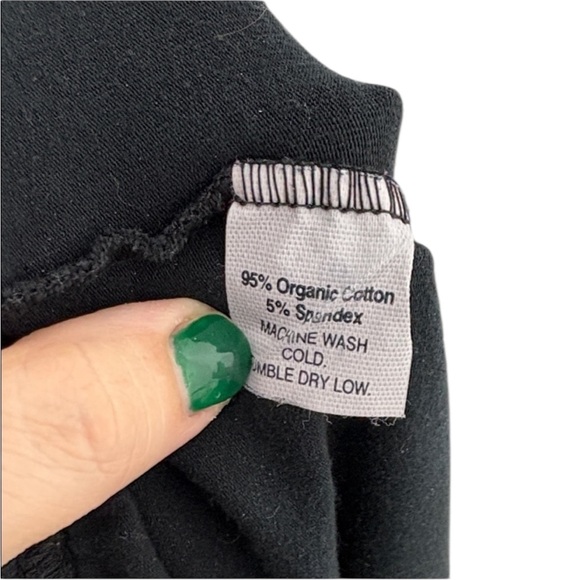 Blue Fish Black Patchwork Bell Bottom Organic Cotton Crop Pants Women Size 2 - Picture 4 of 4